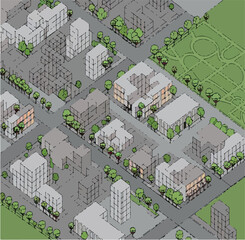 Naklejka premium illustration, home, vector, house, background, residential, structure, architecture, graphic, design, flat, building, apartment, urban, estate, town, drawing, office, isolated, icon, city, business, 