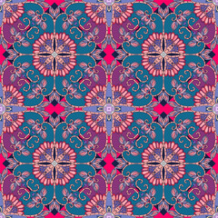 Seamless ornamental background in oriental vintage style.