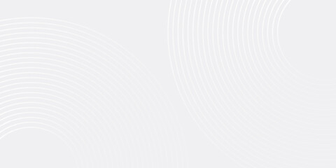 Modern shiny blue circle. White glowing geometric lines on gray background abstract simple