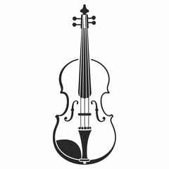 Fototapeta premium A Black and White Illustration of a Violin