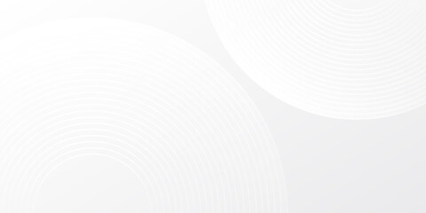 Abstract white glowing geometric lines on gray background. Modern shiny blue circle lines illustration