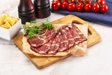 Italian pork sausage - prosciutto crudo