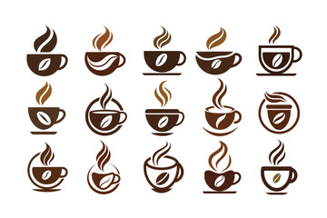 Coffee Brand Logo Concept with a Sleek Sans-Serif Font and a Tastefully Designed Coffee Cup Icon in Dark Shades for a Warm, Inviting, and Professional.