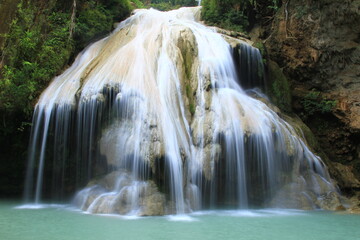 Ko Luang Waterfall is located in Mae Ping National Park. It is a limestone waterfall carved by...