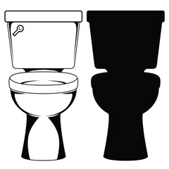 Toilet vector illustration. lavatory seat, WC seat clipart