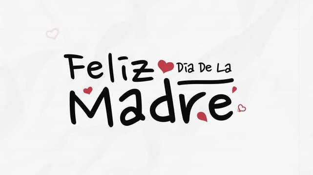 Animation Video Feliz Dia De La Madre, Happy Mother's Day, White Mood, Greeting Video 4K