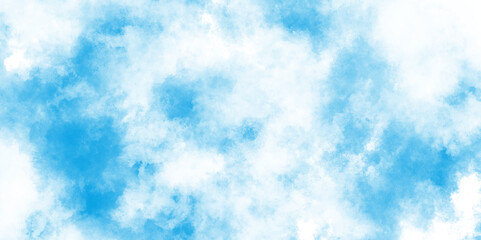 Hand painted light blue background with watercolor, abstract watercolor scraped grungy background, Modern and paper texture design with sky blue cloud paint brush.