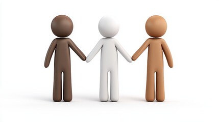 Diverse Figures United By Hands