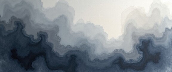 Abstract Blue and Gray Wavy Gradient Background
