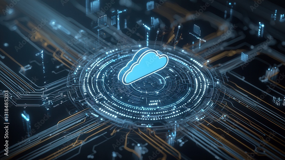 Poster advanced cloud technology and analytics driving digital transformation through innovative data proce