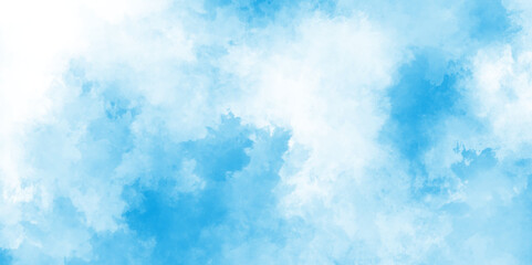 Hand painted light blue background with watercolor, abstract watercolor scraped grungy background, Modern and paper texture design with sky blue cloud paint brush.