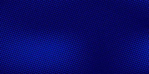 Blue color halftone pattern background. Blue dots pattern. Blue gradient halftone background.
