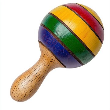 Beautifully crafted wooden maraphone displayed on a pure white background, inviting musical exploration and play