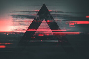 black geometric background combined with retro VHS style