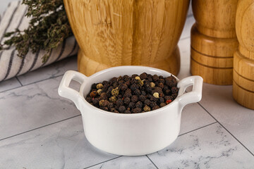 Pepper corn mix in the bowl