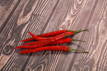 Hot spicy chili pepper heap