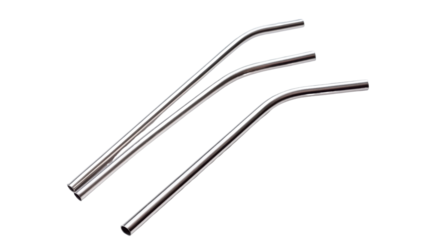 bent drinking straw for reusable isolated on white background