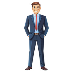 Pixel Art Businessman