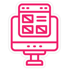 Vector Design Wireframe Icon Style