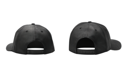 black baseball cap isolated on white background