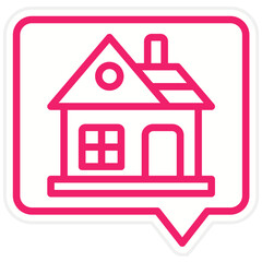 Vector Design House Chat Icon Style