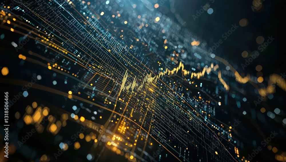 Poster market insights and trading data visualized on an abstract financial background.