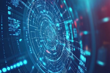 Cyber connectivity concepts in an abstract data transfer scene.