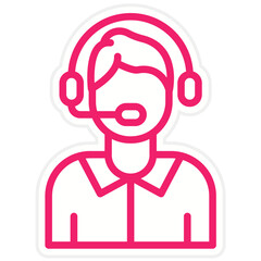 Vector Design Call Center Icon Style