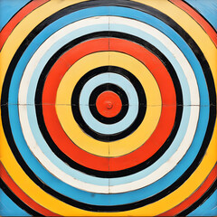 Vivid Concentric Circles Target Signifying Precision and Focus in Achieving Goals