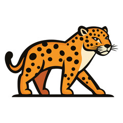 Cheetah cartoon vector illustration 