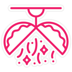 Vector Design Confetti Ball Icon Style