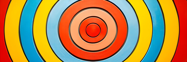 Vivid Concentric Circles Target Signifying Precision and Focus in Achieving Goals