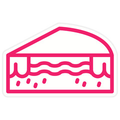 Obraz premium Vector Design Cake Piece Icon Style