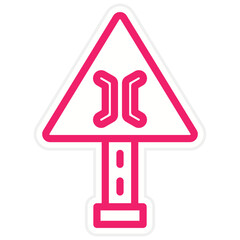 Vector Design Narrow Bridge Icon Style