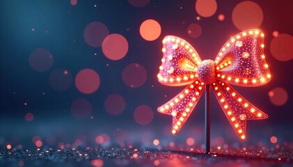 Sparkling crystal embellished wire bow topper, sparkling,