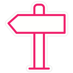 Fototapeta premium Vector Design Signboard Left Icon Style