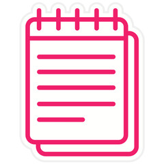 Vector Design Notepad Icon Style