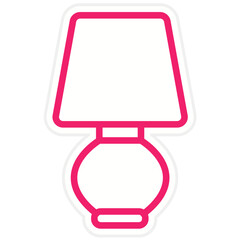 Vector Design Table Lamp Icon Style