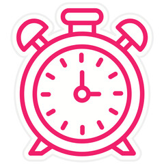 Vector Design Alarm Clock Icon Style