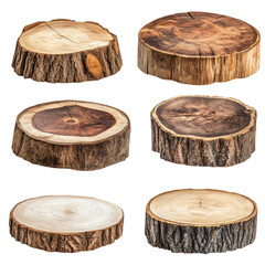 Collection of rustic wood podiums