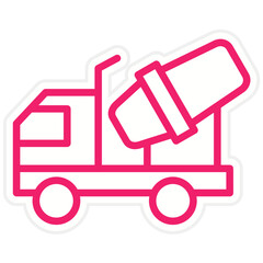 Cement Truck Vector Design Icon Style