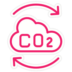Carbon Footprint Vector Design Icon Style
