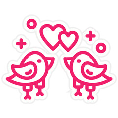 Lovebirds Vector Design Icon Style