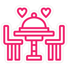 Dinner Date Vector Design Icon Style