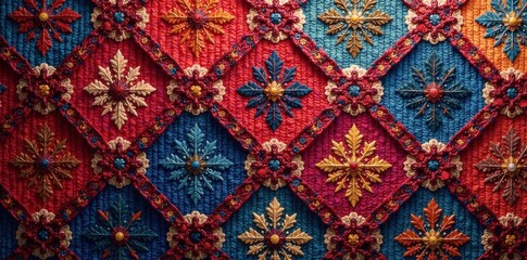 Geometric woven fabric with intricate damask design , interior, texture, fabric