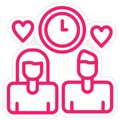 Speed Dating Vector Design Icon Style