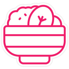 Salad Bowl Vector Design Icon Style