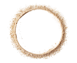 Circular Flour Ring on transparent Background