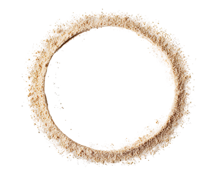 Circular Flour Ring on transparent Background