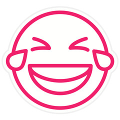Vector Design Laughing Icon Style